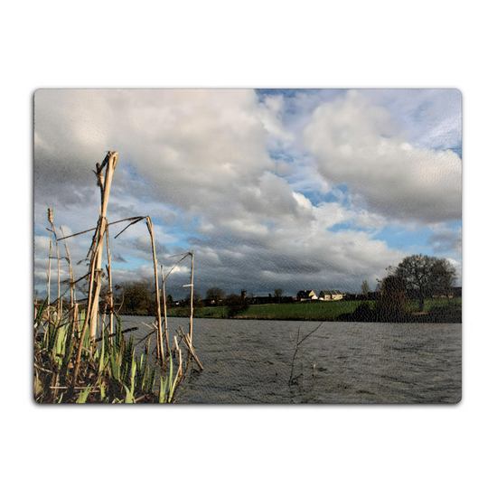 The Stylish Textured Glass Chopping Board. Greasbrough Dam. Rotherham. South Yorkshire. England.