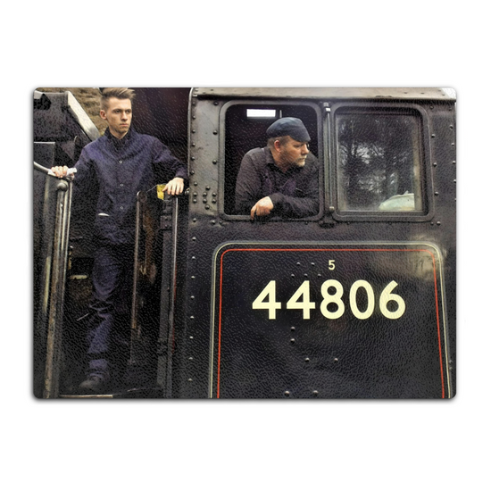 The Stylish Textured Glass Chopping Board. Goathland Railway Station. Near Whitby. North Yorkshire. England.