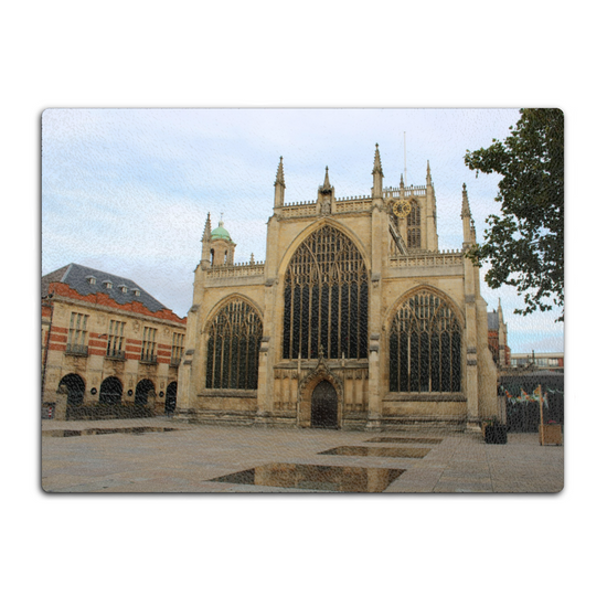 The Stylish Textured Glass Chopping Board. Hull Minster. East Riding of Yorkshire. England.
