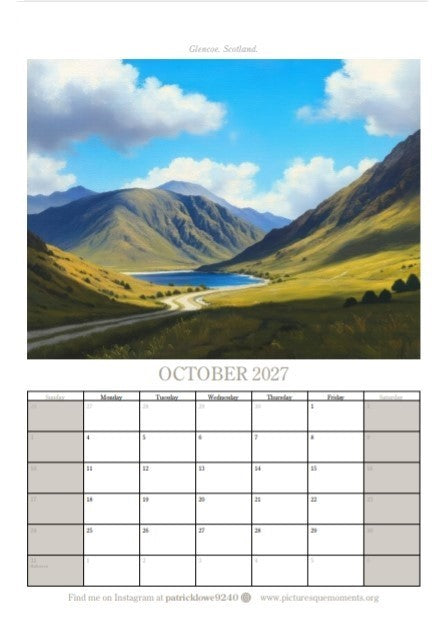 The Scotland 2027 Calendar.