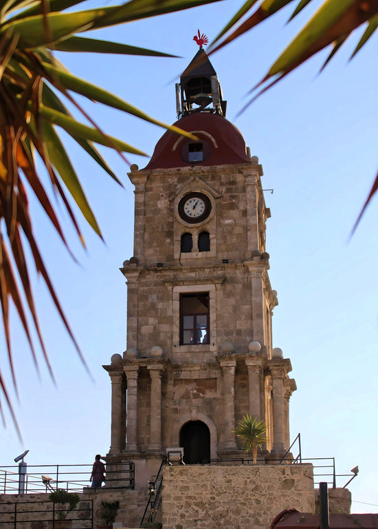 Roloi Clock Tower - Rhodes Medieval Town. Greece.