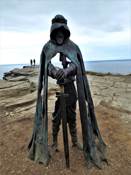 Tintagel Castle - King Arthur Monument.  Cornwall. - England.