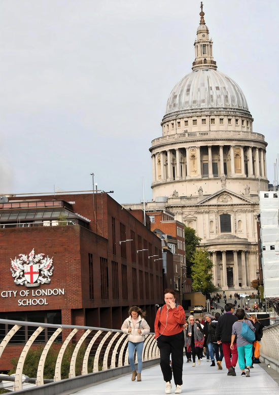 Millennium Bridge - St. Paul's Cathedral - London -  England.