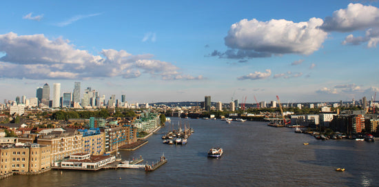 River Thames Aerial View  -  London. England.