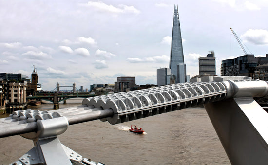 Millennium Bridge - The Shard.  London -  England.