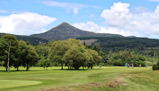 Brodick Golf Course - Goatfell Mountain.  Isle of Arran -  Scotland.