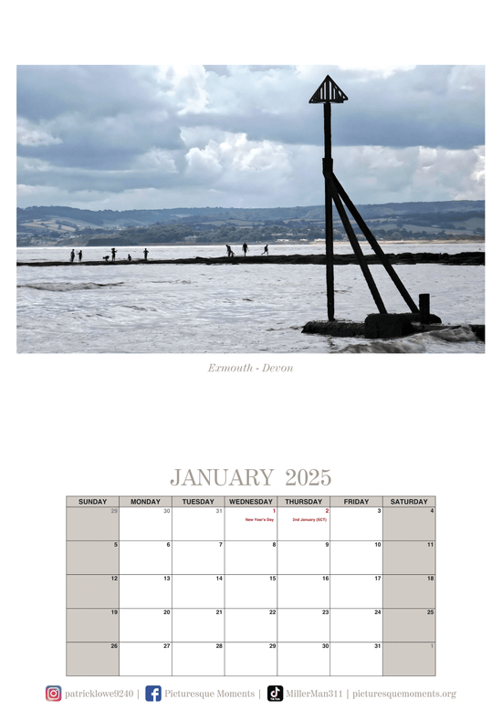 Cornwall & Devon Calendar 2025