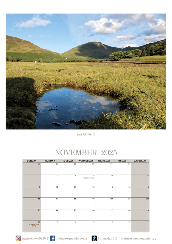 Isle of Arran Calendar 2025