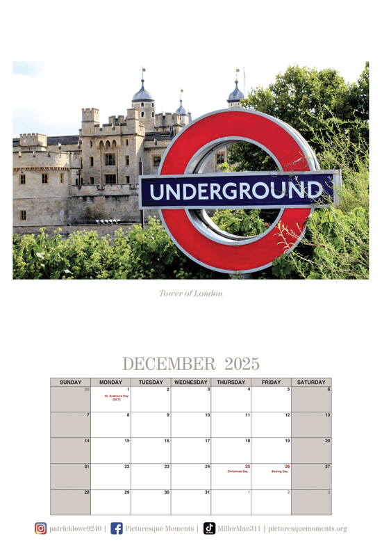 London Calendar 2025