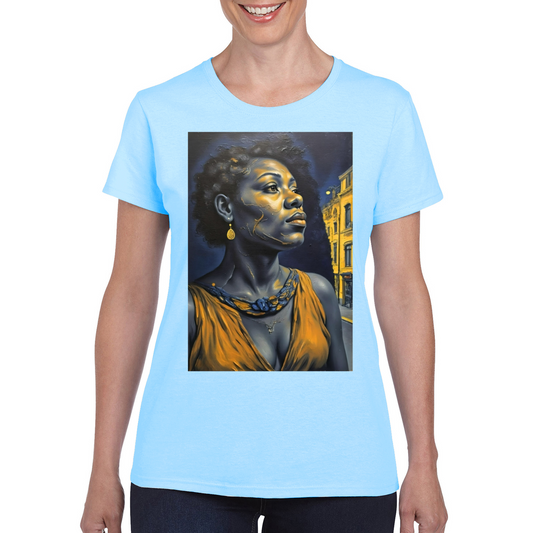 Canvas Art. The Ladies Funky  Art T - Shirt.
