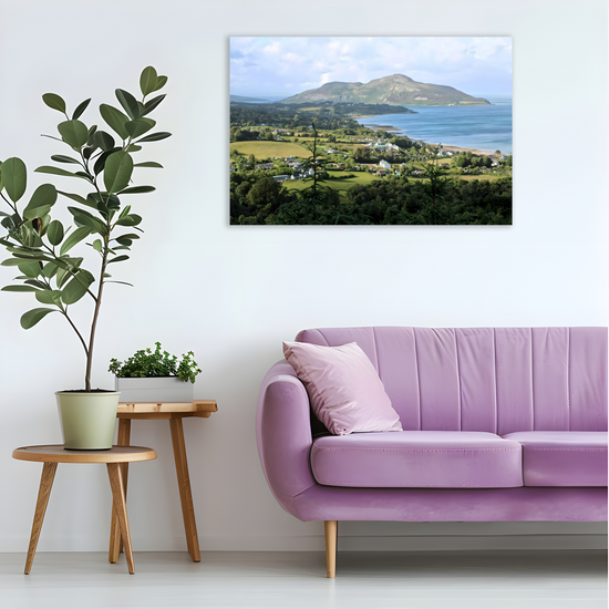 Canvas Art. Scottish Landscapes & Seascapes. Holy Isle Aerial View. Isle of Arran. Scotland.