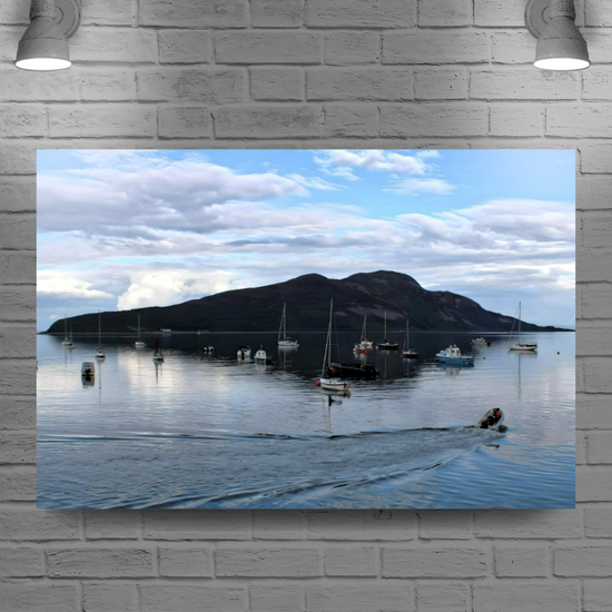 Canvas  Art. Scottish Landscapes & Seascapes. Holy Isle View. Lamlash. Isle of Arran. Scotland.
