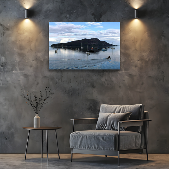 Canvas  Art. Scottish Landscapes & Seascapes. Holy Isle View. Lamlash. Isle of Arran. Scotland.
