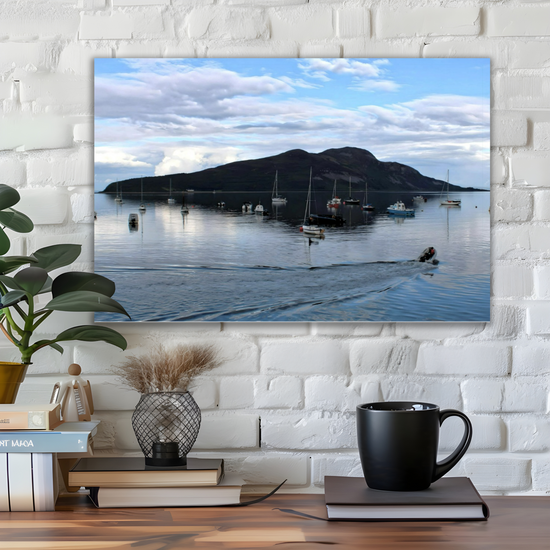 Canvas  Art. Scottish Landscapes & Seascapes. Holy Isle View. Lamlash. Isle of Arran. Scotland.