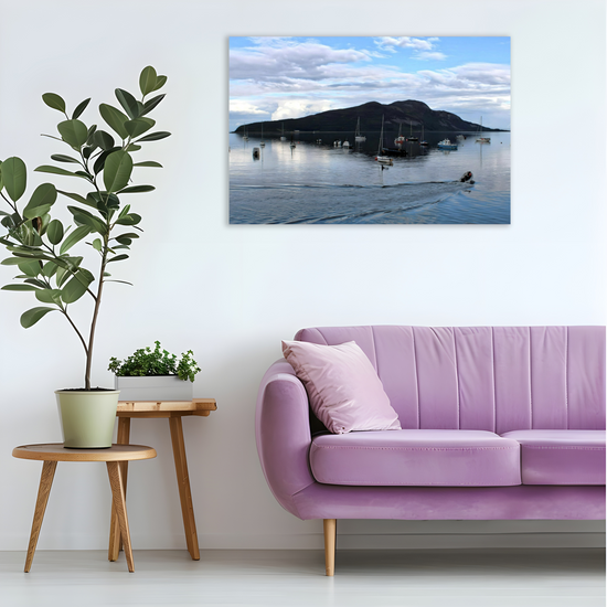Canvas  Art. Scottish Landscapes & Seascapes. Holy Isle View. Lamlash. Isle of Arran. Scotland.