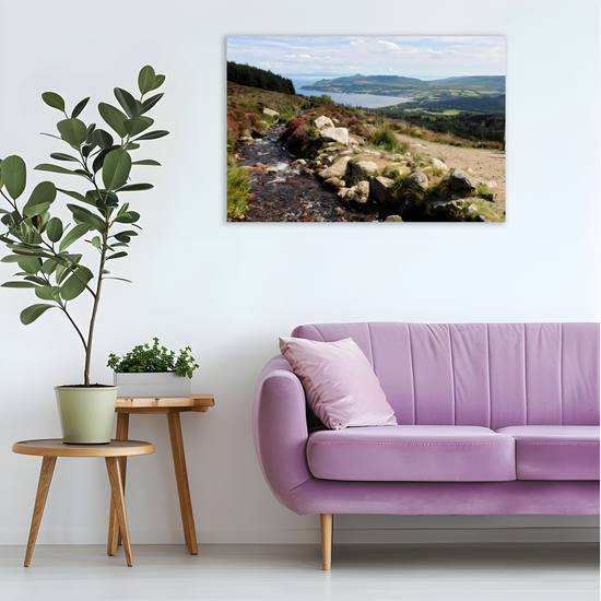Canvas  Art. Scottish Landscapes & Seascapes. Goatfell Mountain Trail. Isle of Arran. Scotland.