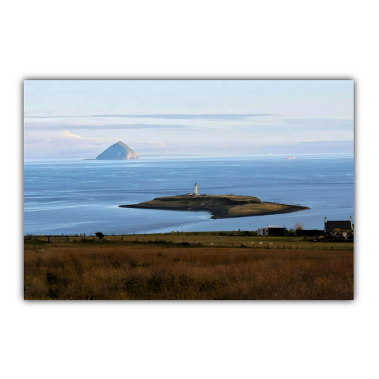 Canvas  Art. Scottish Landscapes & Seascapes. Ailsa Craig & Pladda Island View. Isle of  Arran. Scotland.