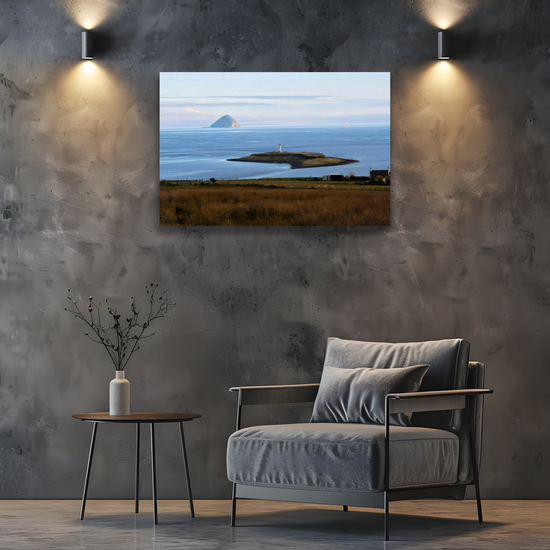 Canvas  Art. Scottish Landscapes & Seascapes. Ailsa Craig & Pladda Island View. Isle of  Arran. Scotland.