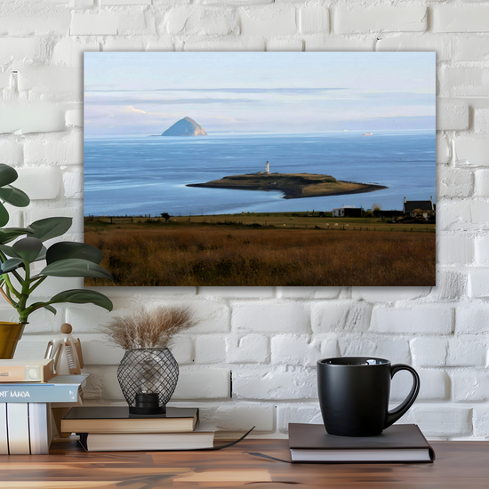 Canvas  Art. Scottish Landscapes & Seascapes. Ailsa Craig & Pladda Island View. Isle of  Arran. Scotland.