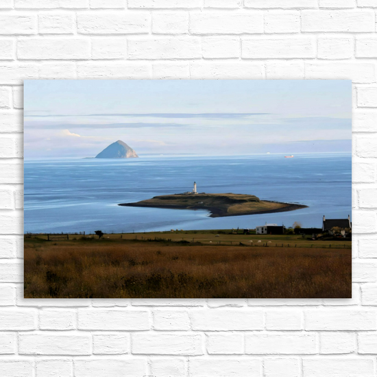 Canvas  Art. Scottish Landscapes & Seascapes. Ailsa Craig & Pladda Island View. Isle of  Arran. Scotland.