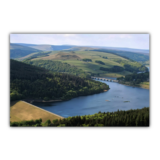 Canvas Art. English Landscapes & Riverscapes. Bamford Edge. Ladybower Reservoir. Peak District National Park. England.