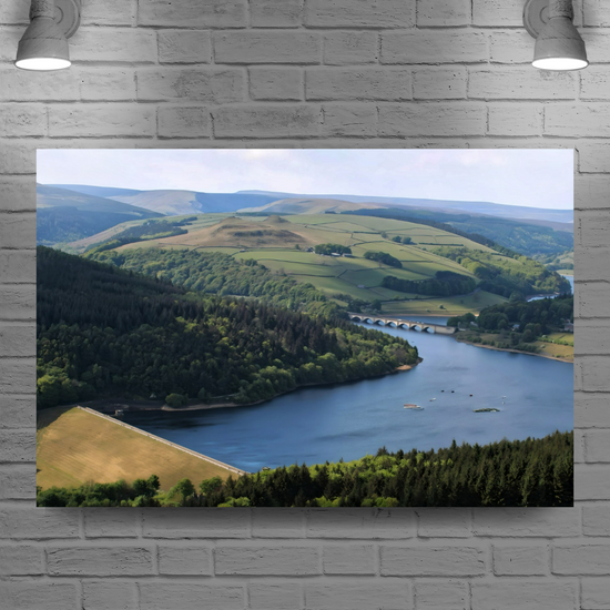 Canvas Art. English Landscapes & Riverscapes. Bamford Edge. Ladybower Reservoir. Peak District National Park. England.