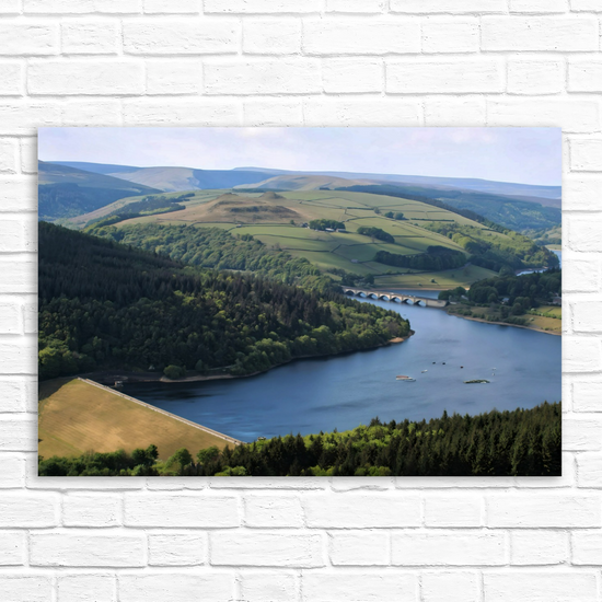 Canvas Art. English Landscapes & Riverscapes. Bamford Edge. Ladybower Reservoir. Peak District National Park. England.