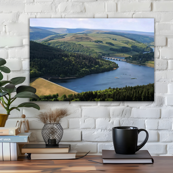 Canvas Art. English Landscapes & Riverscapes. Bamford Edge. Ladybower Reservoir. Peak District National Park. England.