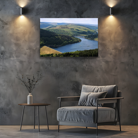 Canvas Art. English Landscapes & Riverscapes. Bamford Edge. Ladybower Reservoir. Peak District National Park. England.
