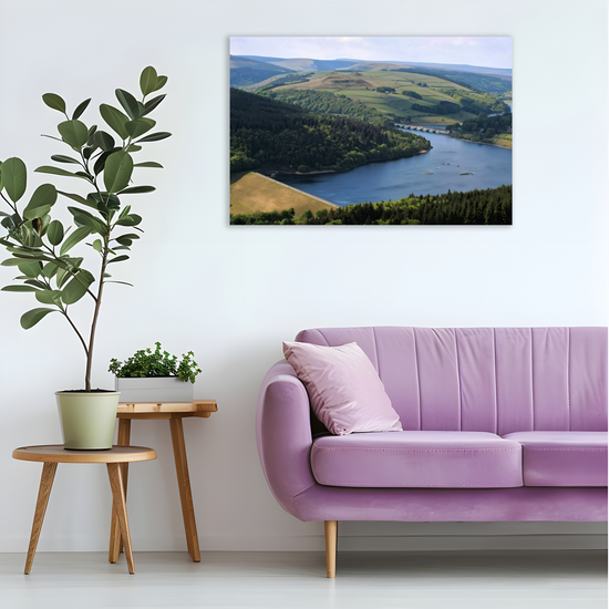 Canvas Art. English Landscapes & Riverscapes. Bamford Edge. Ladybower Reservoir. Peak District National Park. England.