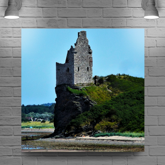 Canvas Art. Scottish Landscapes & Landmarks. Greenan Castle. Ayr. Scotland.