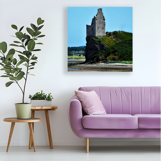 Canvas Art. Scottish Landscapes & Landmarks. Greenan Castle. Ayr. Scotland.