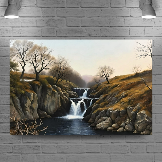 Canvas Art. English Landscapes & Riverscapes. Ingleton Waterfall Trail. Yorkshire Dales National Park. England.