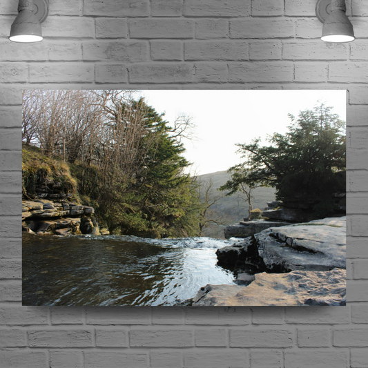 Canvas Art. English Landscapes & Riverscapes.  Ingleton Waterfall Trail. Yorkshire Dales National Park. England.