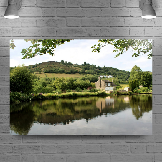 Canvas Art. English Landscapes & Riverscapes. Standedge Canal.  Huddersfield. West Yorkshire.  England.