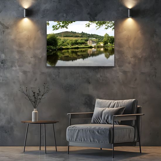 Canvas Art. English Landscapes & Riverscapes. Standedge Canal.  Huddersfield. West Yorkshire.  England.