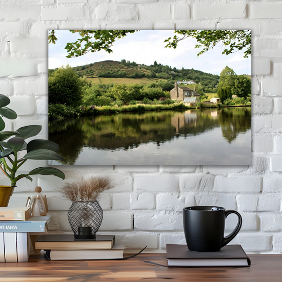 Canvas Art. English Landscapes & Riverscapes. Standedge Canal.  Huddersfield. West Yorkshire.  England.