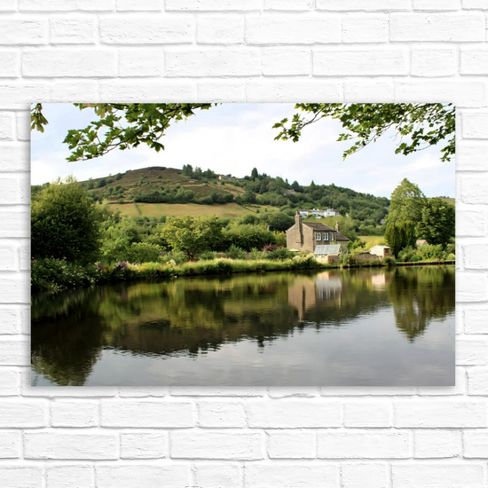 Canvas Art. English Landscapes & Riverscapes. Standedge Canal.  Huddersfield. West Yorkshire.  England.