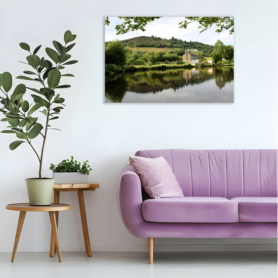 Canvas Art. English Landscapes & Riverscapes. Standedge Canal.  Huddersfield. West Yorkshire.  England.
