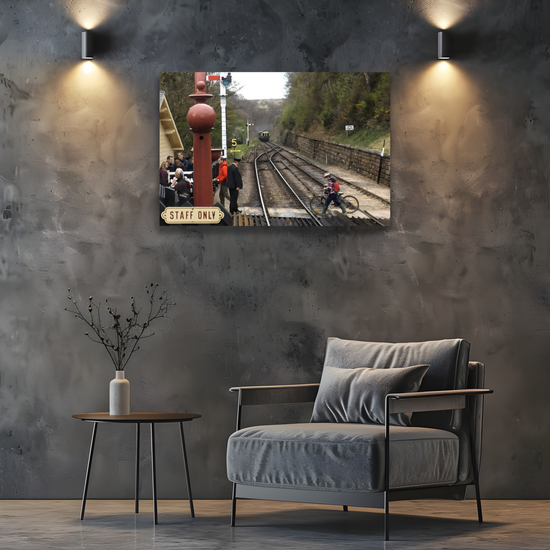 Canvas Art. English Landscapes & Landmarks. Goathland Train Station. Near Whitby. North Yorkshire. England.