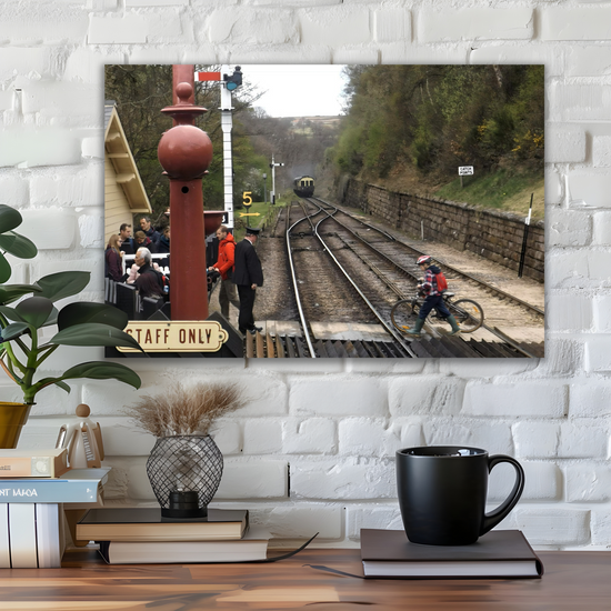 Canvas Art. English Landscapes & Landmarks. Goathland Train Station. Near Whitby. North Yorkshire. England.