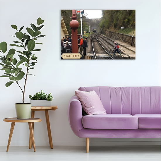 Canvas Art. English Landscapes & Landmarks. Goathland Train Station. Near Whitby. North Yorkshire. England.
