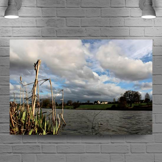Canvas Art. English Landscapes & Riverscapes. Greasbrough Dam. Rotherham. South Yorkshire. England.