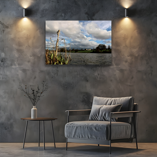 Canvas Art. English Landscapes & Riverscapes. Greasbrough Dam. Rotherham. South Yorkshire. England.