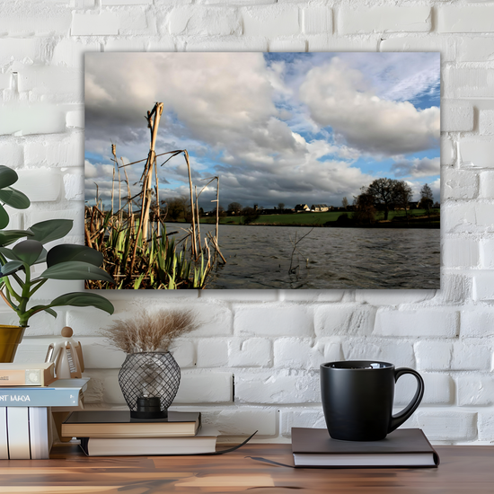 Canvas Art. English Landscapes & Riverscapes. Greasbrough Dam. Rotherham. South Yorkshire. England.