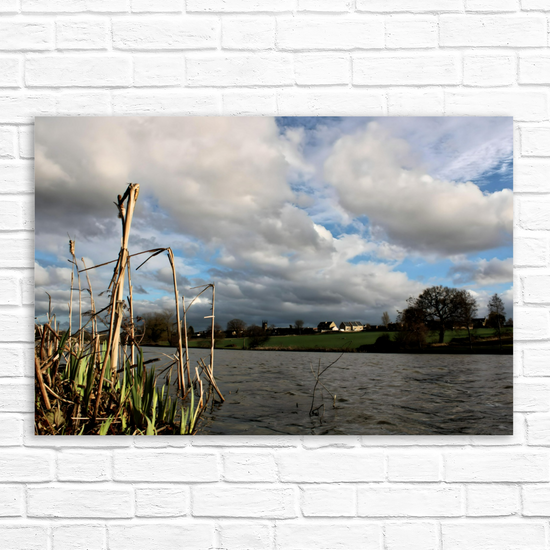 Canvas Art. English Landscapes & Riverscapes. Greasbrough Dam. Rotherham. South Yorkshire. England.