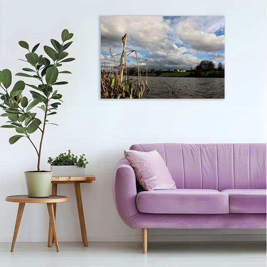 Canvas Art. English Landscapes & Riverscapes. Greasbrough Dam. Rotherham. South Yorkshire. England.