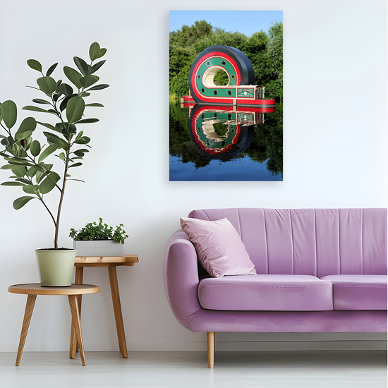 Canvas Art. English Landscapes & Riverscapes. Sheffield Canal. South Yorkshire. England.