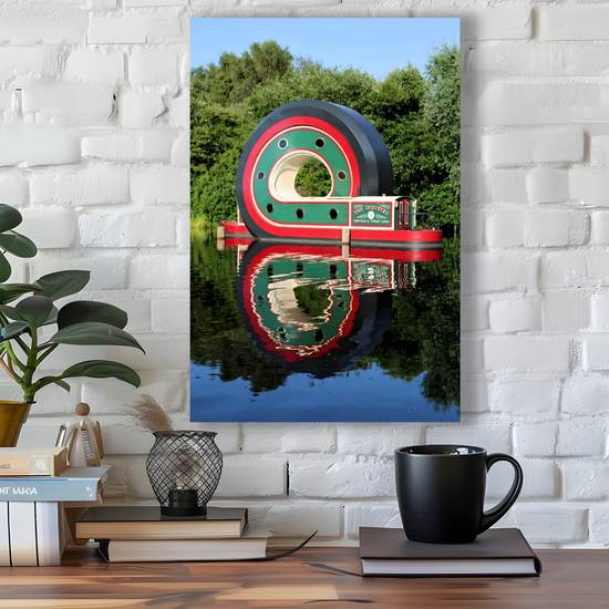 Canvas Art. English Landscapes & Riverscapes. Sheffield Canal. South Yorkshire. England.