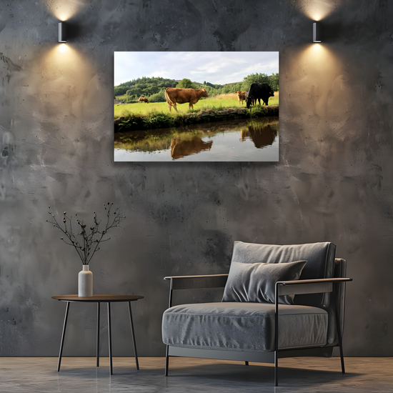 Canvas Art. English Landscapes & Riverscapes. Standedge  Canal. Huddersfield. West Yorkshire.  England.